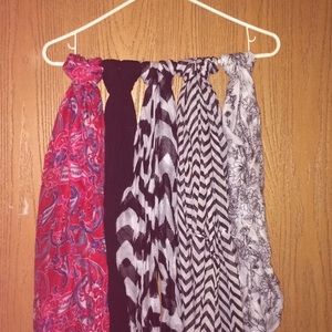 Bundle (9) infinity scarves